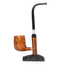 Handcrafted Briar Wood Cavalier Tobacco Pipe Freehand Pipe Smooth Tyrolean Pipe picture