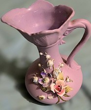 Vintage Lefton China Wedgwood Lilac Jasperware 4 Inch Floral Bud Vase 2950 picture