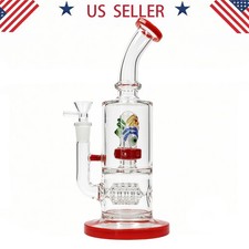 Hookah 11inch Heavy Glass Bong and Water pipes Tobacco Smoking Perc w/14mm bowl picture