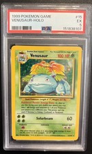 Pokémon 1999 Game Venusaur Holo 15/102 English PSA 5 Trading Card picture