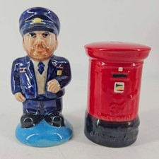 Vintage British Mailman & Postbox Salt and Pepper Shakers picture