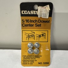 Vintage 5/16” Dowel Center Set By Coastal # 5268 USA Made New In Package picture