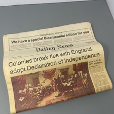 Vintage US Bicentennial 1776-1976  Valley News Souvenir Declaration Of Independe picture