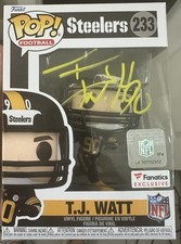 Pittsburgh Steelers T.J Watt Autographed By T.J . Watt Fanatics Exclusive Funko picture