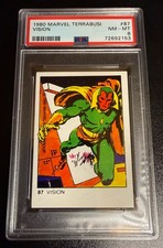1980 Marvel Terrabusi #87 Vision PSA 8 NM-MT RARE LOW Pop: ONLY 2- Show Coming picture