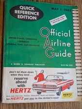 OAG Official Airline Guide North American Edition Airline Schedule May 1962 picture
