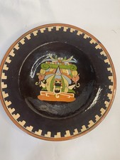 Vintage Mexican Red Brown Clay Bowl Maya Polychrome Style Aztec Folk Art Pottery picture