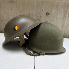 WWII Belgium Military Helmet-Mark II Doughboy WWll and Korea & a unmark helmet picture