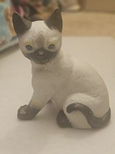 Vintage Ceramic Siamesecat Musical Figurine 