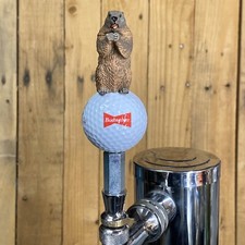 Caddyshack Golf Mini TAP HANDLE Budweiser Bowtie logo Ball Gopher Beer Keg Knob picture