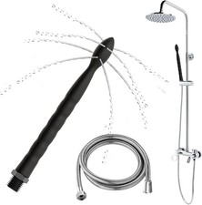 Premium Shower Enema Kit with 59-Inch Hose & 24cm Silicone Nozzle Black picture
