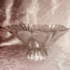 Crystal Footed Bowl - Vintage - Toscana Frosted Panels - Pedestal Stand picture