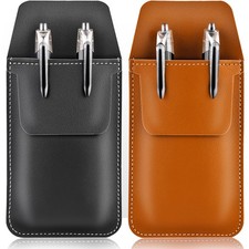 2 Pcs Pocket Protector, Premium PU Leather Pen Holder Pouch picture
