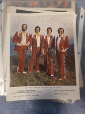 Statler Brothers Autographed Photo 8 X 10 Hand Signed By All 4  picture