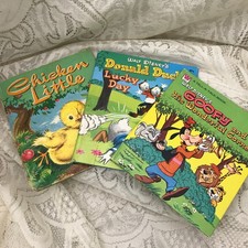 Vintage Children's Books, Three Books Disney Chicken Little Whitman Tell a Tale picture