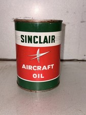 Extremely RARE FULL Sinclair Aircraft Oil 1 Quart Can Amazing Condition picture