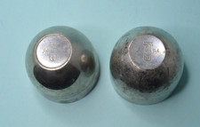 TWO Vintage Stieff Jefferson P50 Cups Pewter TARNISHED SCRATCHED picture