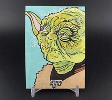 2022 Topps Star Wars Finest YODA sketch By Rich Hennemann picture