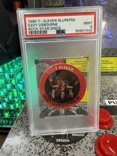 1985 7-Eleven 7-11 Slurpee Ozzy Osbourne Rock Star Discs PSA 9 MINT Pop 5 picture