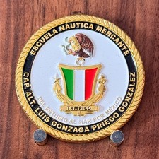 Mexican Escuela Nautica Mercante Tampico Challenge Coin  M#17 picture