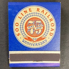 Soo Line Railroad 75th Anniversary 1883 - 1958 Full NOS Full Matchbook picture