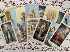 Lot 15 Beautiful Catholic Vintage HOLY CARDS BLESSED MOTHER MARY Collection #C22 picture