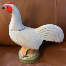 VINTAGE 1987 JIM BEAM BLUE HEN CHICKEN COUNTRY FARMHOUSE DECANTER picture