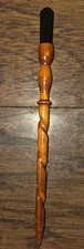 Handcrafted Wooden Wand with Black Crystal Point – Unique Artisan Ritual Tool picture