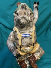 MAX THE BAVARIAN BOAR CHARACTER STEIN GERMAN MADE , ALBERT STAHL EX CONDITION  picture