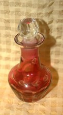 Vintage cranberry perfume scent bottle picture