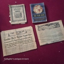 Lot Of ephemera 1943 High point North Carolina newspaper 1894 Salem ALMANAC Lot picture