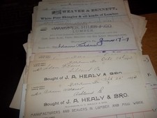 VINTAGE 80+  ALL LUMBER SALES Ephemera  1880-1899 Letterhead Bills Receipts picture