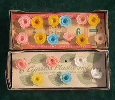 Vintage Cypress Plastic Cake Candle Holders -  picture