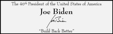 President Joe Biden Custom Laser Engraved 2x6 inch Plaque  picture