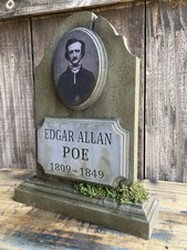 Halloween Edgar Allan Poe Tombstone Cemetery Gothic Gravestone  picture