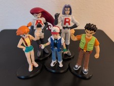 1998 Pokemon Trainer Figures - Jessie, James, Ash, Misty, Brock Vintage TOMY picture
