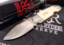 Rough Ryder Reserve White Micarta D2 Tool Steel Ghost Fish Pocket Knife RRR040 picture