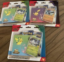 Pokemon 30th Celebration Tech Sticker Collection Lucario Exeggutor 3 Pc Set picture