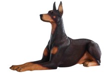 HiPlay JXK Collectible Dog Figure: Doberman Pinschers, 1:6 Mini-Animal Figurine picture