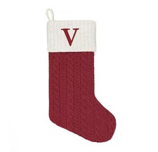 Christmas Stocking  Monogrammed Holiday Gift, Letter V, St. Nicholas picture