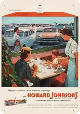1955 HOWARD JOHNSON'S Restaurant & Ice Cream Shop DECORATIVE REPLICA METAL SIGN picture