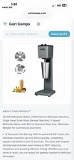 VEVOR Milkshake Machine, 375W Milkshake Maker Mixer, Single Head Drink Mixer picture