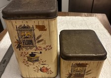 Vintage Set Of Cheinco Kitchen Canisters Made In The USA MCM Farmhouse Country picture