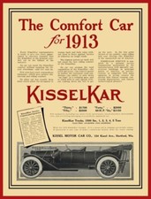 1912/13 Kissel Motor Car of Hartford Wisconsin NEW Metal Sign: 12x16 Ships Free picture