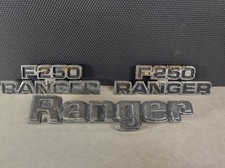 Vintage OEM Ford F250 Ranger Emblems Script Nameplate Pair 1973-1979 73-79  picture