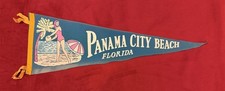 Vintage Panama City Beach Florida 25.5 Inch Bathing Beauty Graphic Palm Tree picture