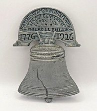 1926 AMERICAN SESQUICENTENNIAL EXPO ALUMINUM LIBERTY BELL SOUVENIR Wall Plaque picture