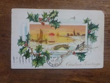 1907 CHRISTMAS GREETINGS 'TUCK' EMBOSSED POSTCARD P/M BUFFALO, NY picture