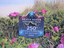 2026 BEACH HAVEN NEW JERSEY SEASONAL BEACH BADGE/TAG 250TH ANNIVERSARY picture