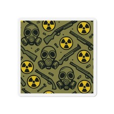 Die-Cut Fridge Magnet Nuclear Gas Mask Shotgun Pattern picture
